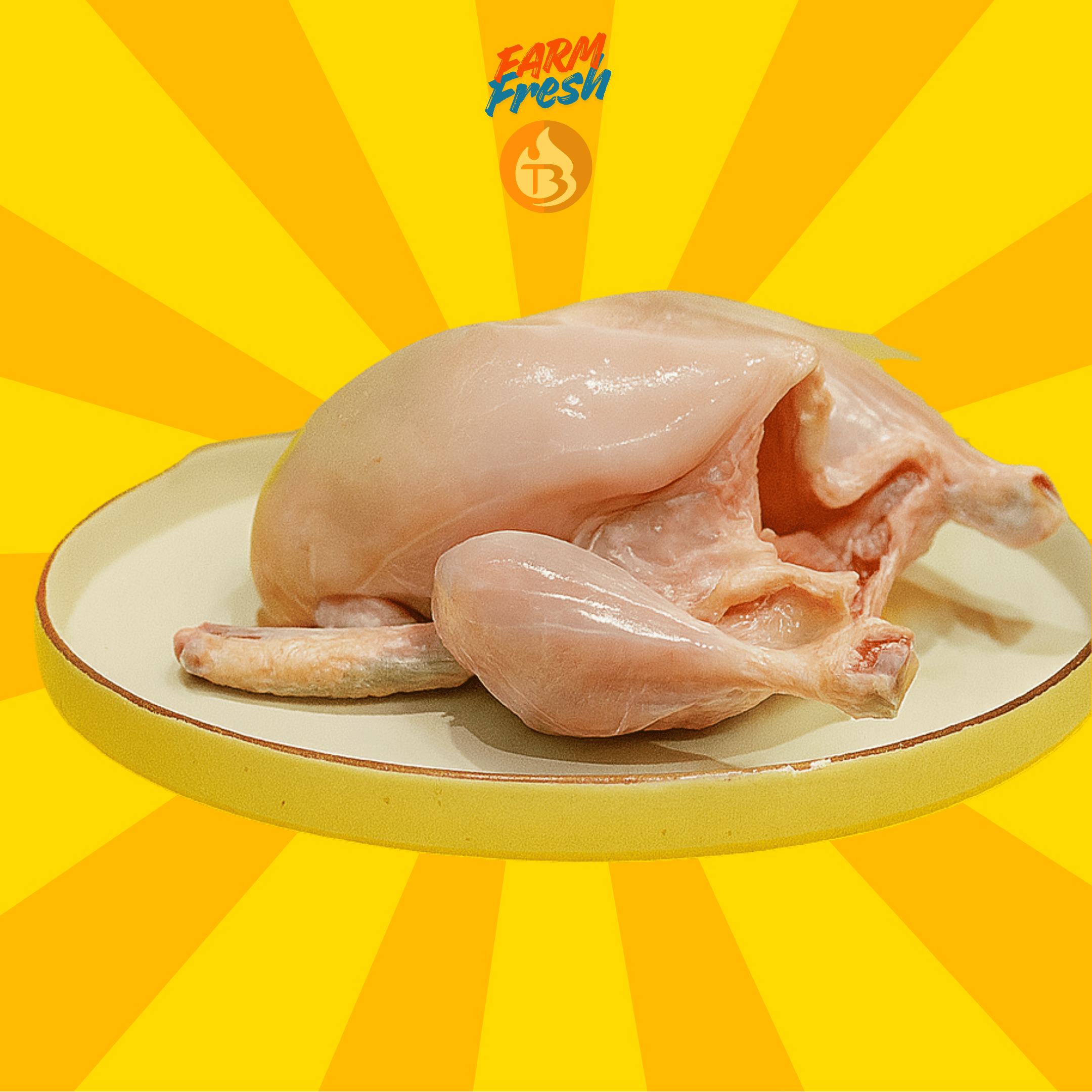 whole chicken small (skinless) (minimum 900 gm)